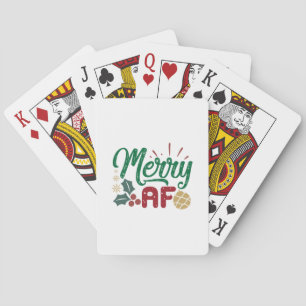 Paspoortcadeau Merry AF Cool Sassy Pokerkaarten