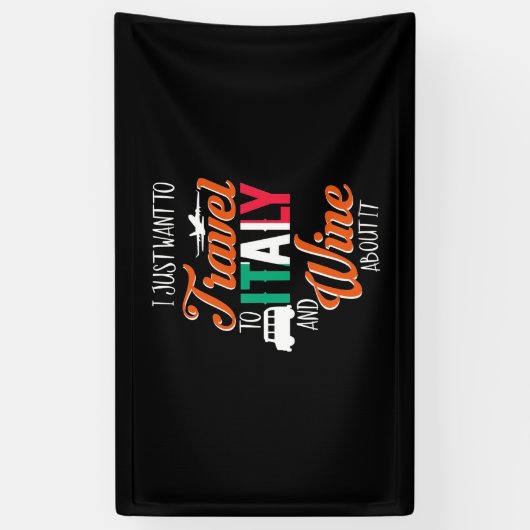 Paspoortcadeau | Reizen naar Italië en wijnen erov Spandoek (Verticaal)