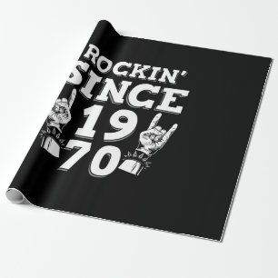 Paspoortcadeau Rockin sinds 1970 Cadeaupapier