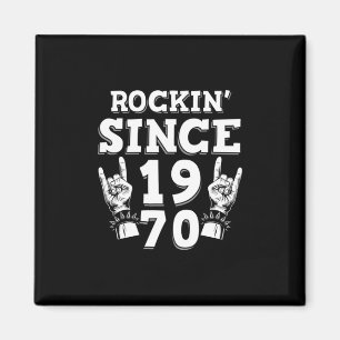 Paspoortcadeau Rockin sinds 1970 Magneet