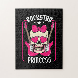 Paspoortcadeau Rockstar Princess Skull Legpuzzel
