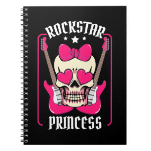 Paspoortcadeau Rockstar Princess Skull Notitieboek