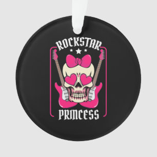 Paspoortcadeau   Rockstar Princess Skull Ornament