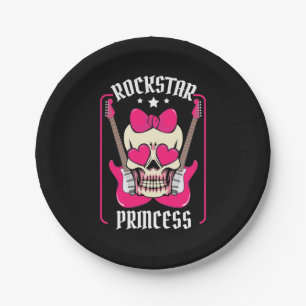Paspoortcadeau Rockstar Princess Skull Papieren Bordje