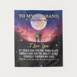 Paspoortcadeau | Voor mijn man hou ik van jou Wandkleed