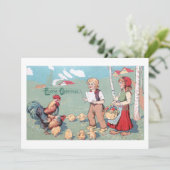  Paspoortfamilie Feestdagenkaart (Staand voorkant)