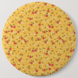 Paspoortflora en harde schijven ronde button 6,0 cm