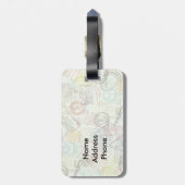 Paspoortstempel afdrukken Bagagelabel (Achterkant verticaal)