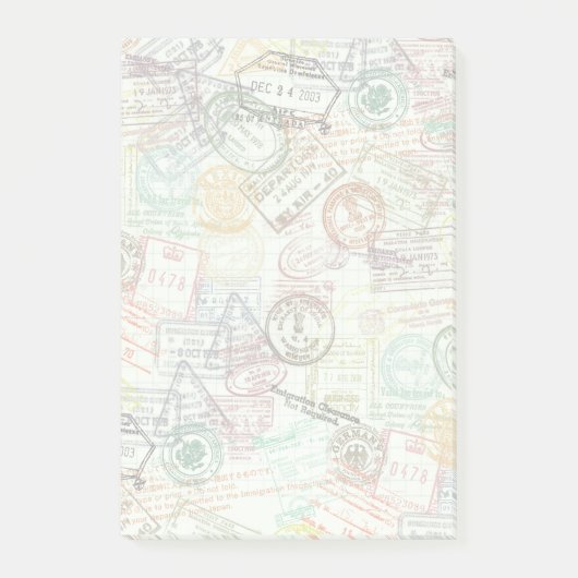 Paspoortstempel Afdrukpost-it notitie Post-it® Notes (Voorkant)