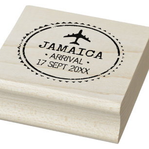 Paspoortstempel Jamaica Bestemming Huwelijk Rubberstempel