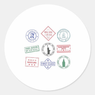 paspoortstempel ronde sticker