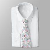 Paspoortstempels Design Necktie Stropdas (Gebonden)