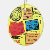 Paspoortstempels Ornament ontwerp (Links)