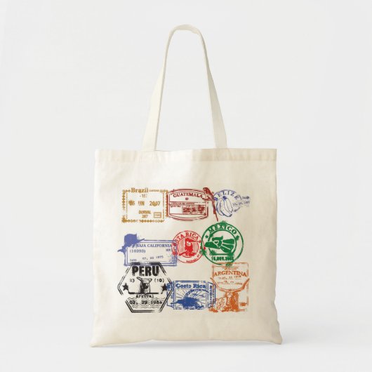 paspoortstempels tote bag (Voorkant)