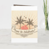 Paspoortuitnodiging of Save-the-Date - Beach (Achterkant)