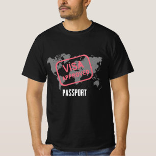 Paspoortvisum al goedgekeurd t-shirt