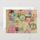 paspoortzegels briefkaart (Voorkant / Achterkant)