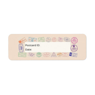 Paspoortzegels Briefkaart-ID Etiketten
