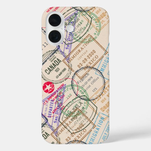 Paspoortzegels reizen Case-Mate iPhone case (Achterkant)
