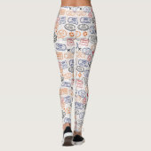 Paspoortzegels voor internationale reisbestemminge leggings (Achterkant)