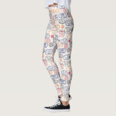 Paspoortzegels voor internationale reisbestemminge leggings (Links)