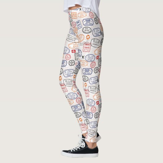 Paspoortzegels voor internationale reisbestemminge leggings (Links)