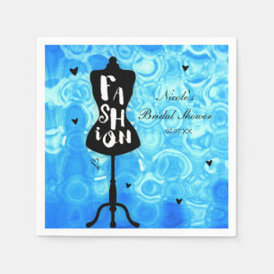 Paspop Vintage Retro Blauwe MODE Feest Servet
