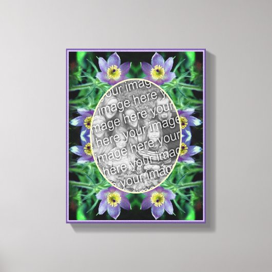 Pasque Bloemen Frame Maak Je Eigen Foto Canvas Afdruk (Voorkant)