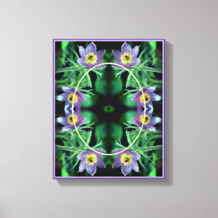 Pasque Flowers Lijst Creëer Uw eigen foto Canvas Afdruk