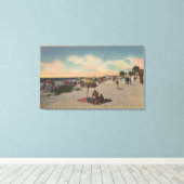 Pass-a-Grille Beach, Florida - Sunbathers on Canvas Afdruk (Insitu (Houten vloer))