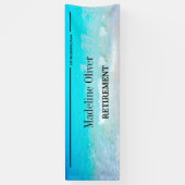 Pass bij het inschepen van een blauwe strand bij p spandoek (Verticaal)