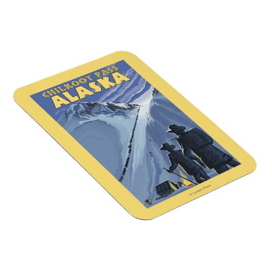 Pass Chilkoot, Alaska Gold Miners Magneet (Rechterzijde)