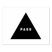 PASS Custom Text Emerald Green Ink Houten Grip Rubberstempel (Afrduk)