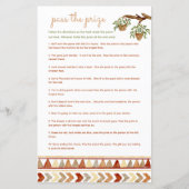 Pass de prijs baby shower spel Boho Rainbow (Voorkant)