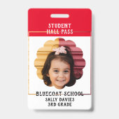 pass école de toilette scolaire Badge (Dos)
