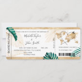 Pass Heart Plane Icon bestemming bruiloft Kaart (Voorkant)