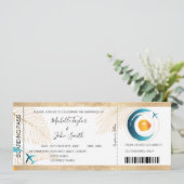 Pass Heart Plane Icon bestemming bruiloft Kaart (Staand voorkant)