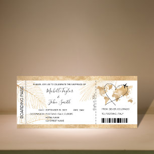 Pass Heart Plane Icon bestemming bruiloft Kaart