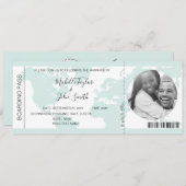 Pass Heart Plane Icon bestemming bruiloft Kaart (Voorkant / Achterkant)