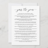 Pass het Gedicht Vrijgezellenfeest Game Kaart (Voorkant)