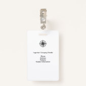 PASS MÉDIA - Photo D.I. Badge rouge/bleu (Dos avec clip)