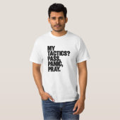 Pass Panic Pray T-shirt - Funny Football Tactics S (Voorkant volledig)