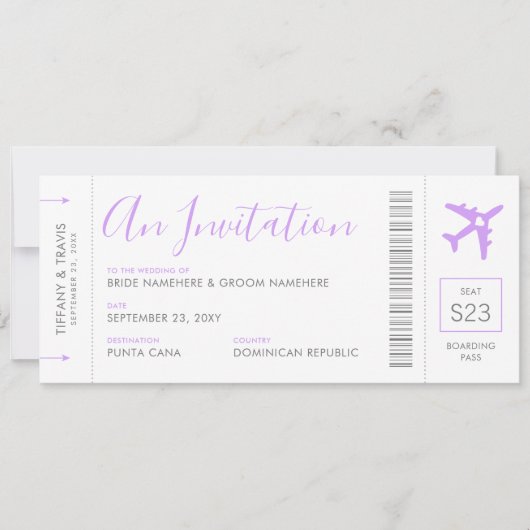 Pass Planet Lila reizen Kaart (Voorkant)