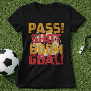 Pass Shot Boom Doelpunt Voetbalwedstrijd Hype T-shirt