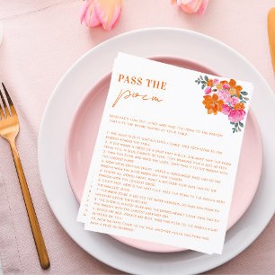 Pass the Poem Pink Floral Vrijgezellenfeest Game