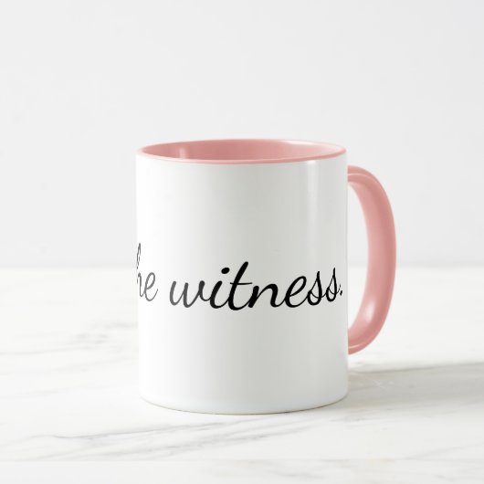 "Pass the witness." Court Reporter Depo Mug Mok (Voorkant rechts)
