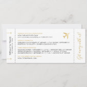 Pass-ticket waarop de datum Gold Plane-Kaart is op Aankondiging (Achterkant)