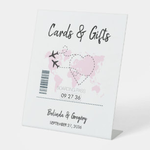 Pass Weddenskaarten en cadeautjes voor het instapp Reclamebord Met Voetstuk