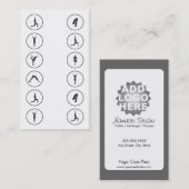 Passage de classe du carte de visite 12 de yoga (Devant / Derrière)