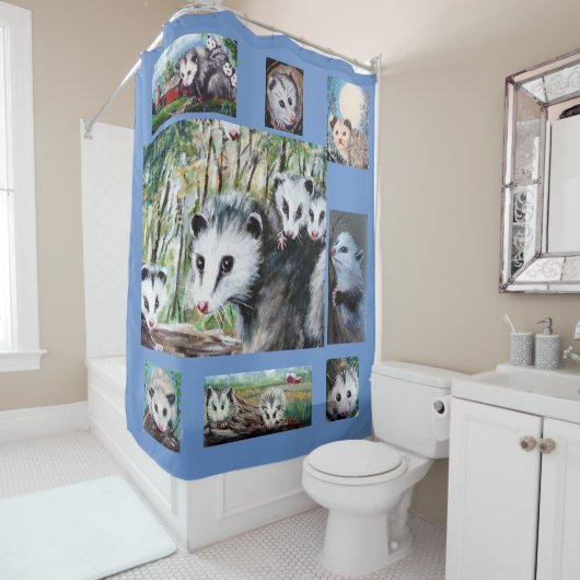 Passage du rideau de douche Opossum (En situation)
